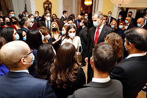 Encuentro con la colectividad española en la Embajada de España en Suecia